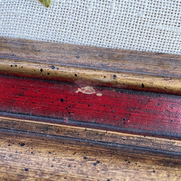 Crewel art frame needlework kitchen coffee grannycore  fall kitsch 70s vtg - Picture 12 of 12